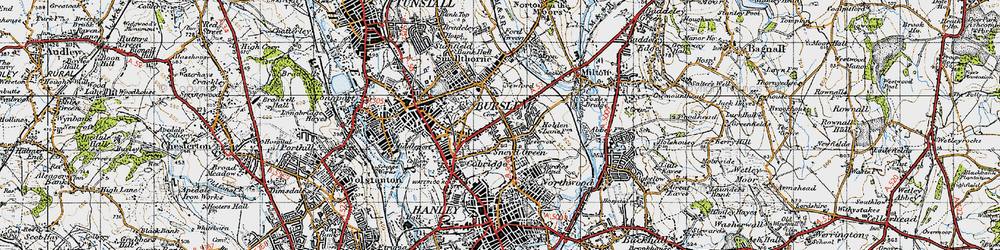 Old map of Sneyd Green in 1946