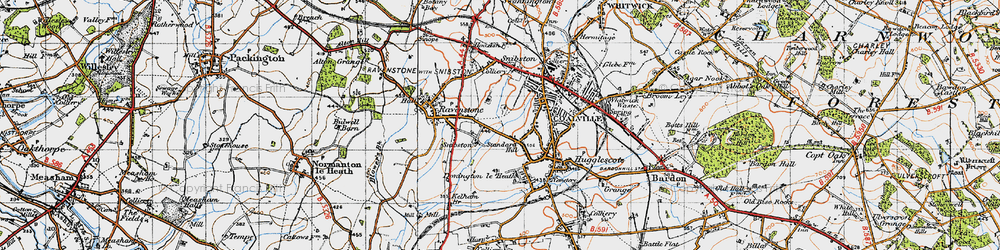Old map of Snibston in 1946