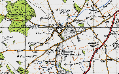 Old map of Snitterfield in 1947