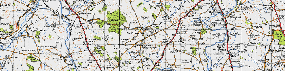 Old map of Snitterfield in 1947