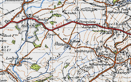 Old map of Snitton in 1947