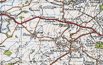 Old map of Snittongate in 1947