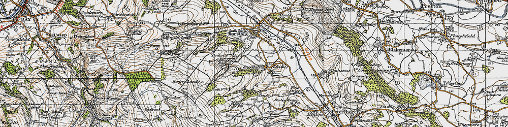 Old map of Snodhill in 1947