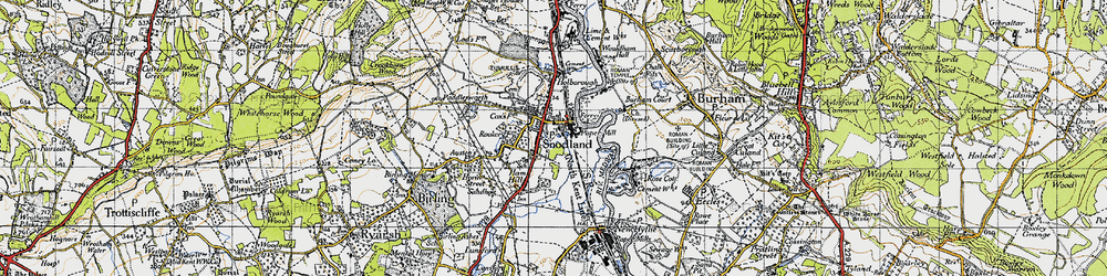 Old map of Snodland in 1946