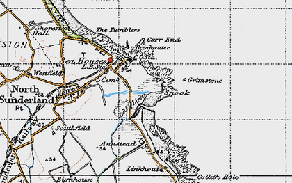 Old map of Snook in 1947