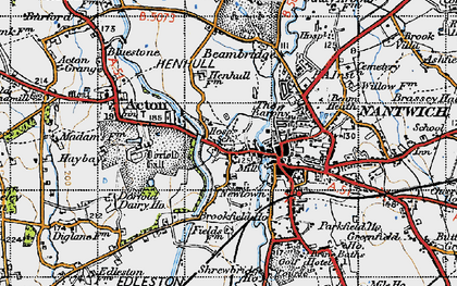 Old map of Snow Hill in 1947