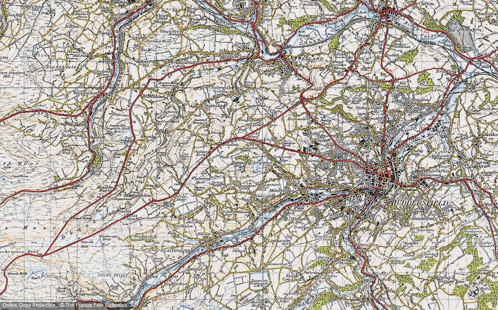 Old Map of Snow Lea, 1947 in 1947