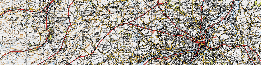 Old map of Snow Lea in 1947
