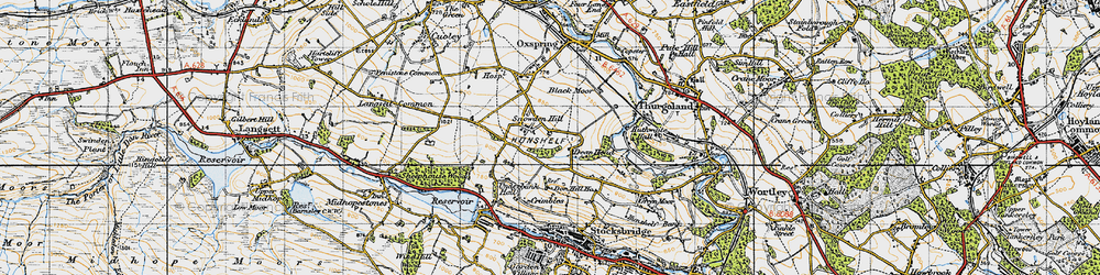 Old map of Snowden Hill in 1947