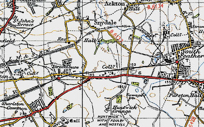 Old map of Snydale in 1947