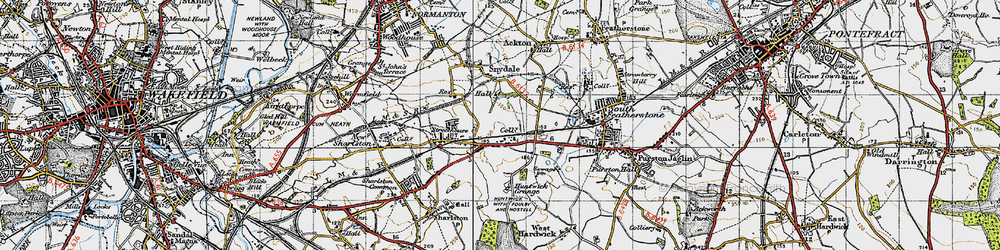 Old map of Snydale in 1947