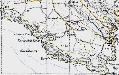 Old map of Soar in 1946