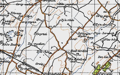 Old map of Soar in 1947