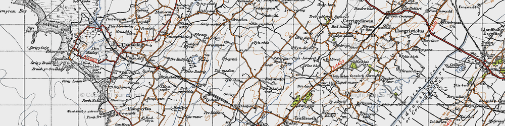 Old map of Soar in 1947