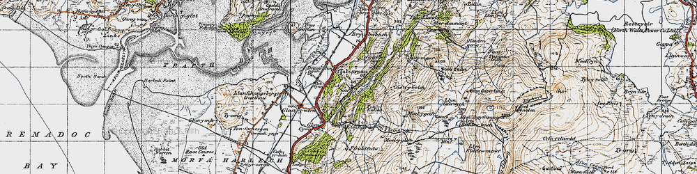Old map of Soar in 1947