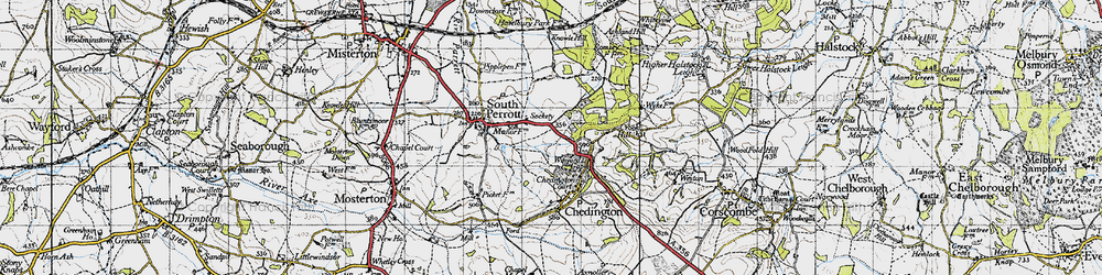 Old map of Sockety in 1945