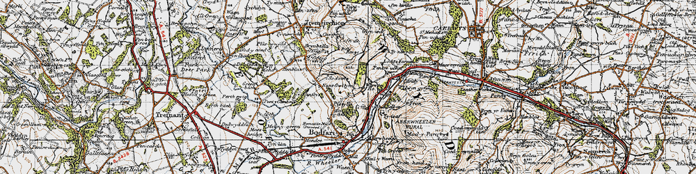 Old map of Ty-draw in 1947