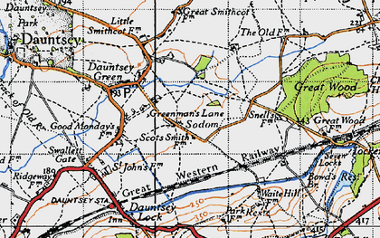 Old map of Sodom in 1947