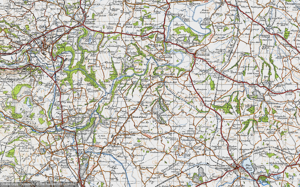 Old Map of Sodylt Bank, 1947 in 1947