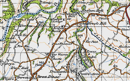 Old map of Sodylt in 1947