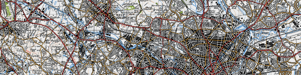 Old map of Soho in 1946