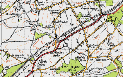 Old map of Soldridge in 1945