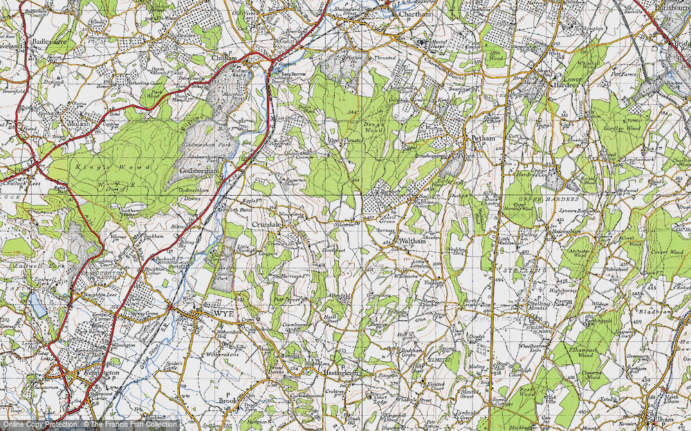 Old Map of Sole Street, 1940 in 1940