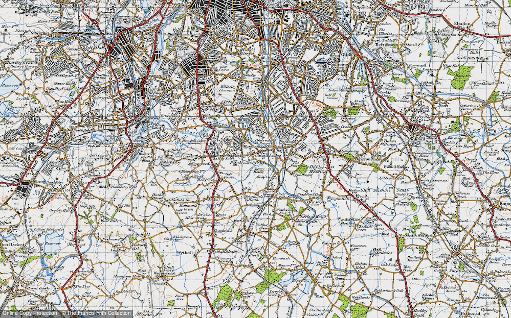 Old Map of Solihull Lodge, 1947 in 1947