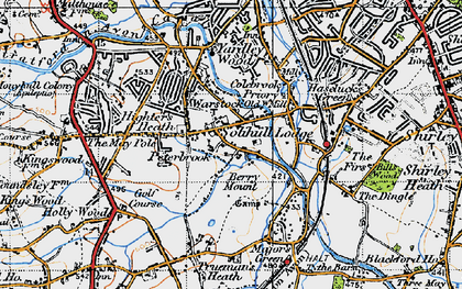 Old map of Solihull Lodge in 1947