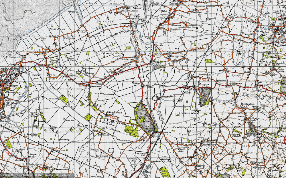 Old Map of Sollom, 1947 in 1947