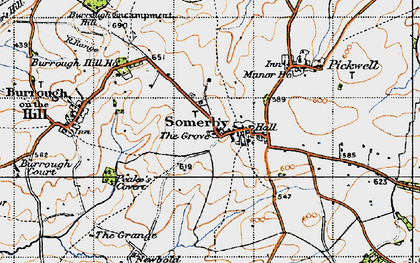 Old map of Somerby in 1946