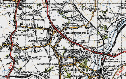 Old map of Somercotes in 1946