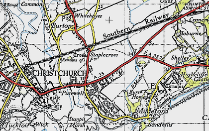Old map of Somerford in 1940