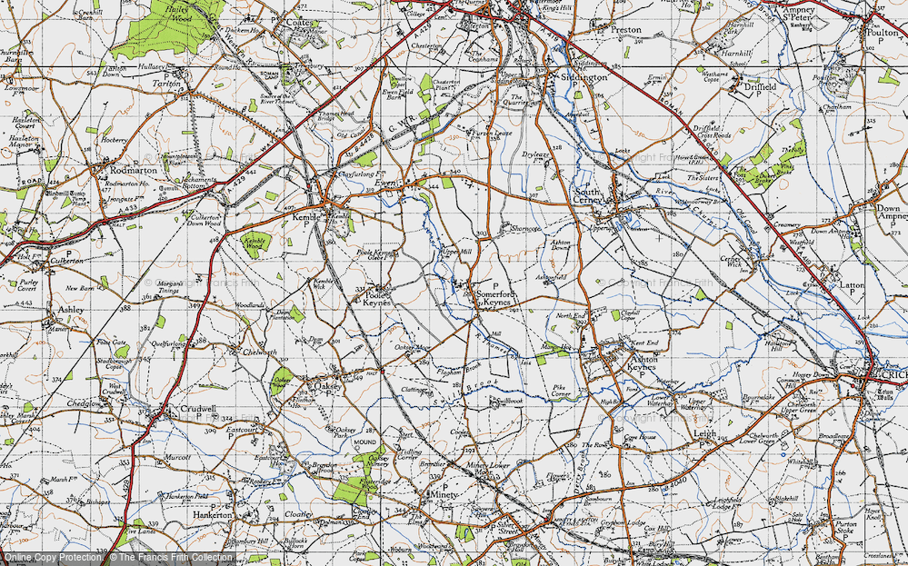 Old Map of Somerford Keynes, 1947 in 1947