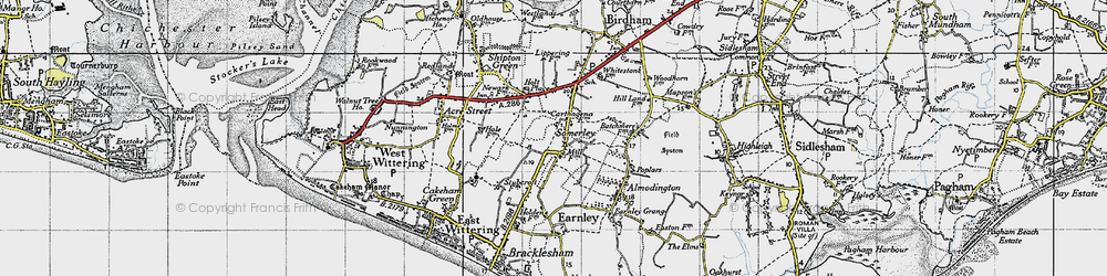 Old map of Somerley in 1945