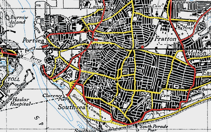 Old map of Somers Town in 1945