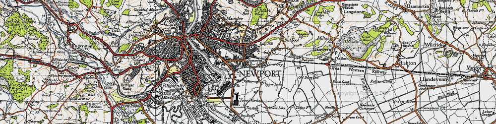 Old map of Somerton in 1946