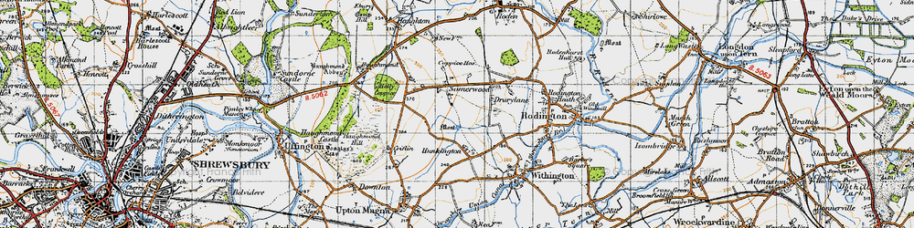 Old map of Somerwood in 1947
