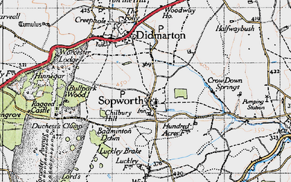 Old map of Bullpark Wood in 1946