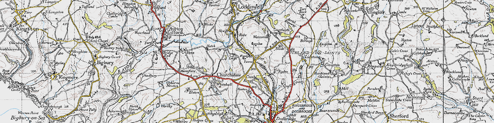 Old map of Sorley in 1946