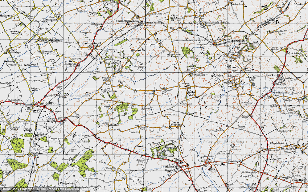 Old Map of Sotby, 1946 in 1946