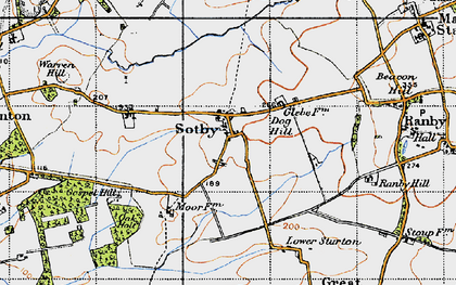 Old map of Sotby in 1946