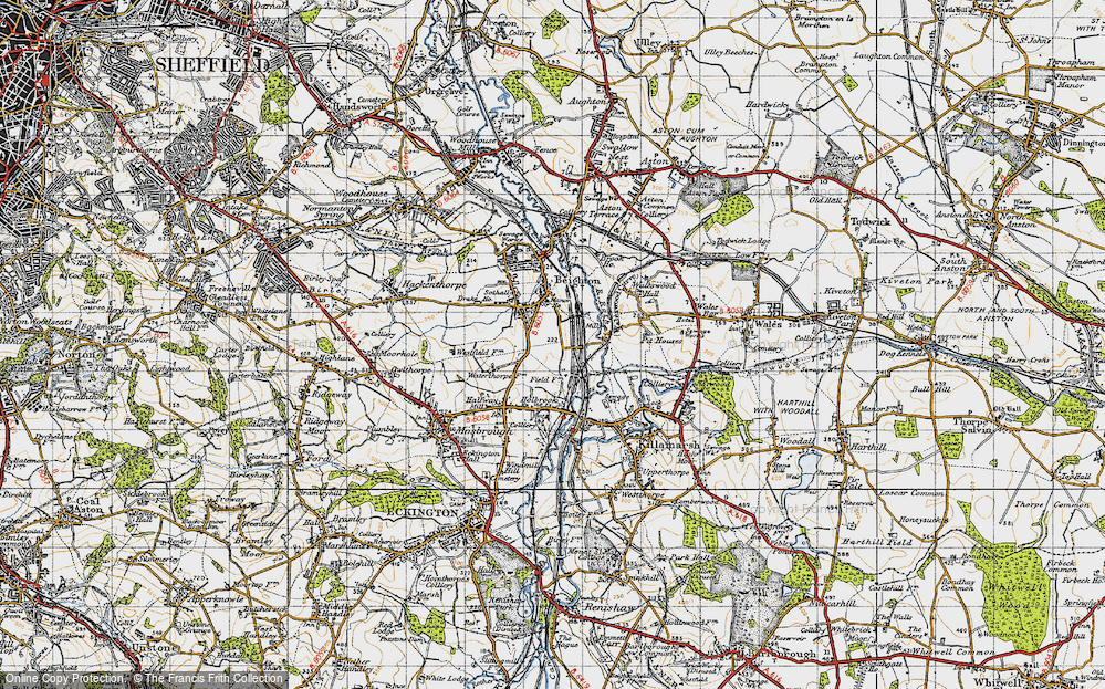 Old Map of Sothall, 1947 in 1947