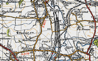Old map of Sothall in 1947