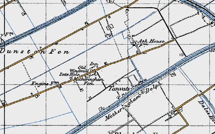 Old map of Blankney Fen in 1946