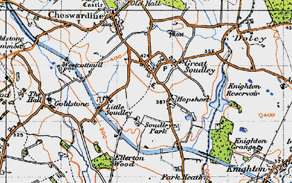 Old map of Soudley in 1946