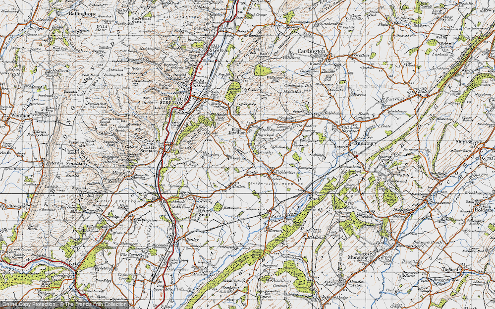 Old Map of Soudley, 1947 in 1947