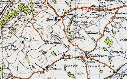 Old map of Soudley in 1947