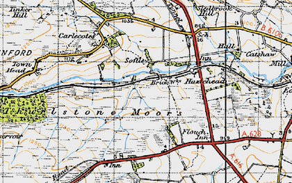 Old map of Soughley in 1947