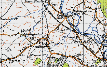 Old map of Soulbury in 1946
